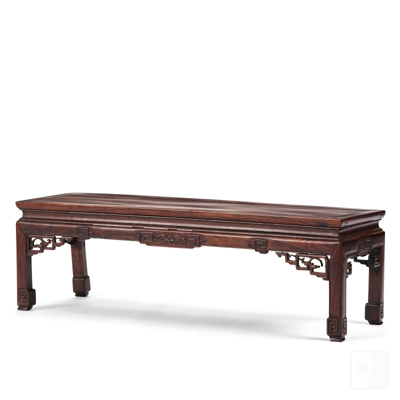 A Chinese hardwood low table,